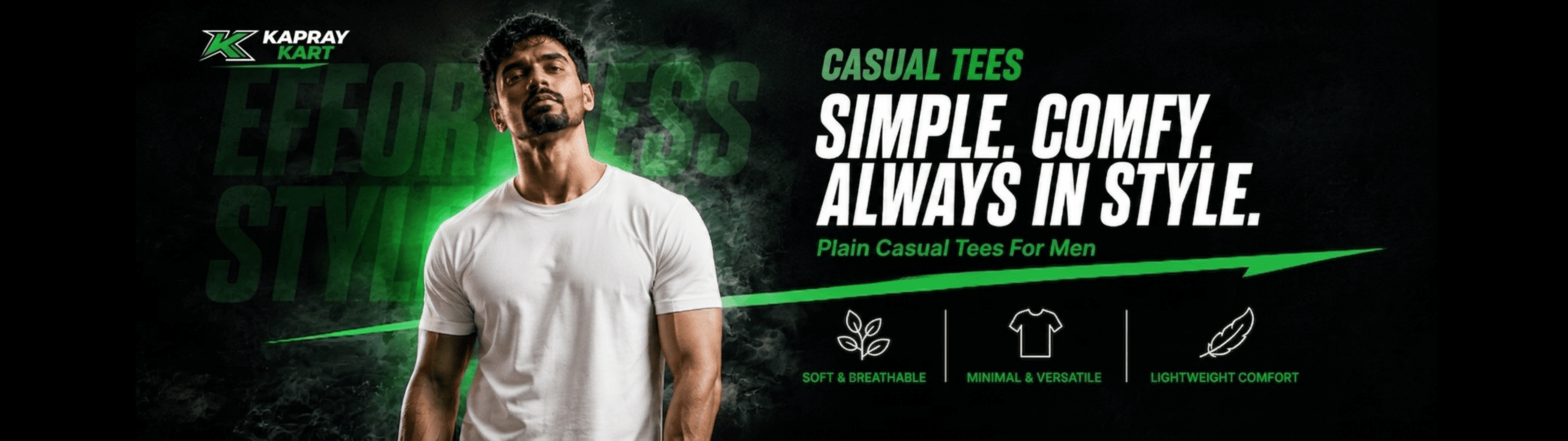 Casual T-Shirts Collection for Men – Premium Printed and Plain Tees by KaprayKart
