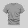 Gray Casual Tee for Men by Kapray Kart – Minimal Classic Cotton T-Shirt Front View