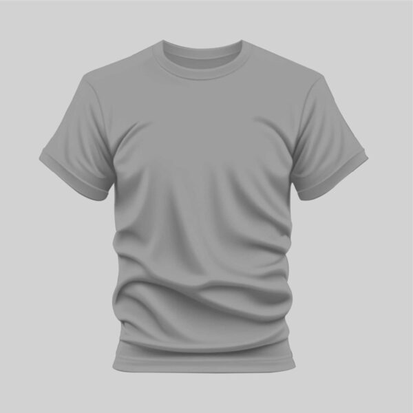 Gray Casual Tee for Men by Kapray Kart – Minimal Classic Cotton T-Shirt Front View