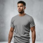 Gray Casual Tee for Men by Kapray Kart – Minimal Classic Cotton T-Shirt Front View