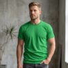 Light Green Casual Tee for Men by Kapray Kart – Soft Premium Cotton Casual Wear T-Shirt
