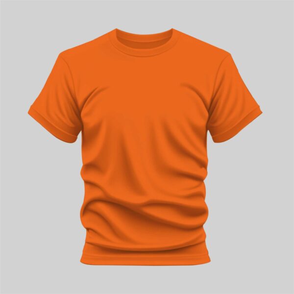 Orange Casual Tee for Men by Kapray Kart – Lightweight Summer Cotton T-Shirt Front View