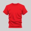 Red Casual Tee for Men by Kapray Kart: Stylish Premium Cotton T-Shirt Front View