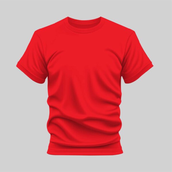 Red Casual Tee for Men by Kapray Kart: Stylish Premium Cotton T-Shirt Front View