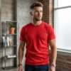 Red Casual Tee for Men by Kapray Kart: Stylish Premium Cotton T-Shirt Front View