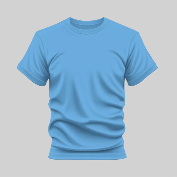 Sky Blue Casual Tee for Men by Kapray Kart – Premium Cotton T-Shirt Front View