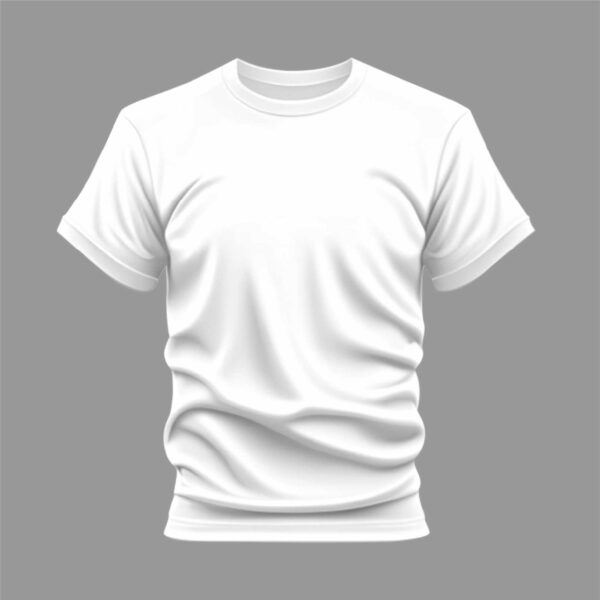 White Casual Tee for Men by Kapray Kart – Clean Minimal Premium Cotton T-Shirt Front View