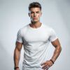 White Casual Tee for Men by Kapray Kart – Clean Minimal Premium Cotton T-Shirt Front View