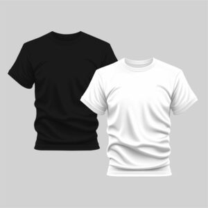 Black and White T Shirt Bundle for Men by Kapray Kart