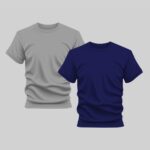 Navy Blue and Gray T Shirt Bundle for Men by Kapray Kart
