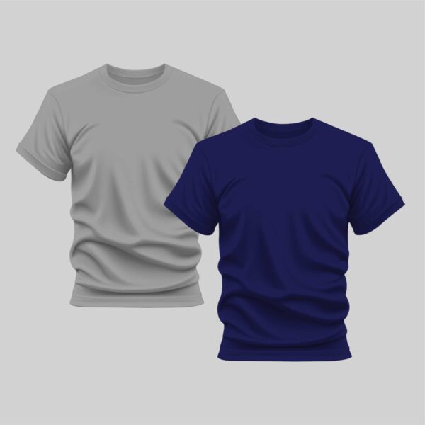 Navy Blue and Gray T Shirt Bundle for Men by Kapray Kart