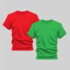 Red and Light Green T Shirt Bundle for Men by Kapray Kart
