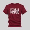 Fitness Mode graphic tee maroon
