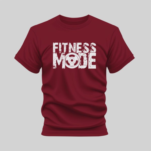 Fitness Mode graphic tee maroon
